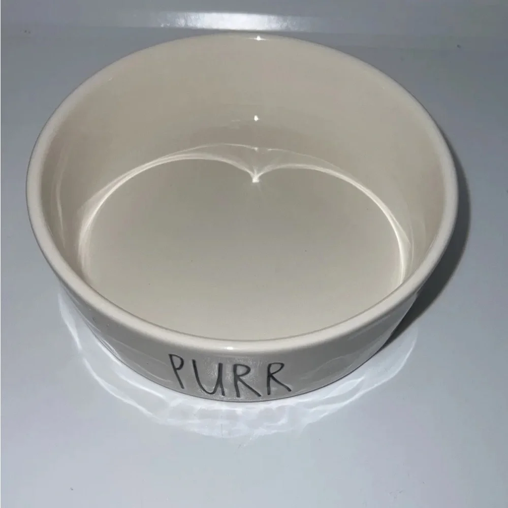 Rae Dunn Magenta Pet Cat Food or Water Purr